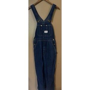 Vtg 10 Ounce Overalls Mens  Red White Blue Workwear Denim Bib Made In USA